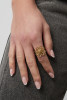 Stainless Steel Ring Chrysant - zilver- of goudkleurig