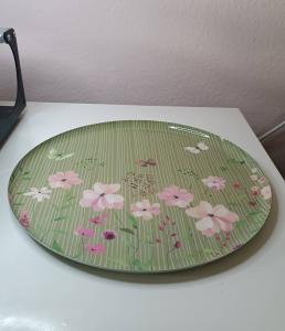 Dienblad Floral groen/roze