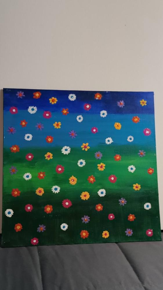 Canvas bloemetjes