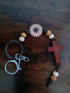 Sleutelhanger kruis lang