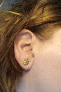 Stainless Steel oorbellen Sun Flower