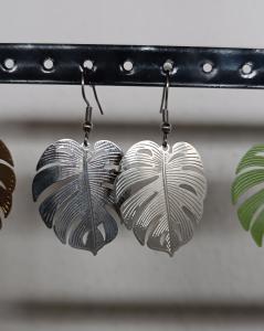 Oorbel Monstera blad groot