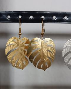 Oorbel Monstera blad groot