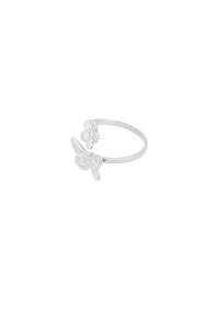 Stainless Steel Ring Daisy Vlinder